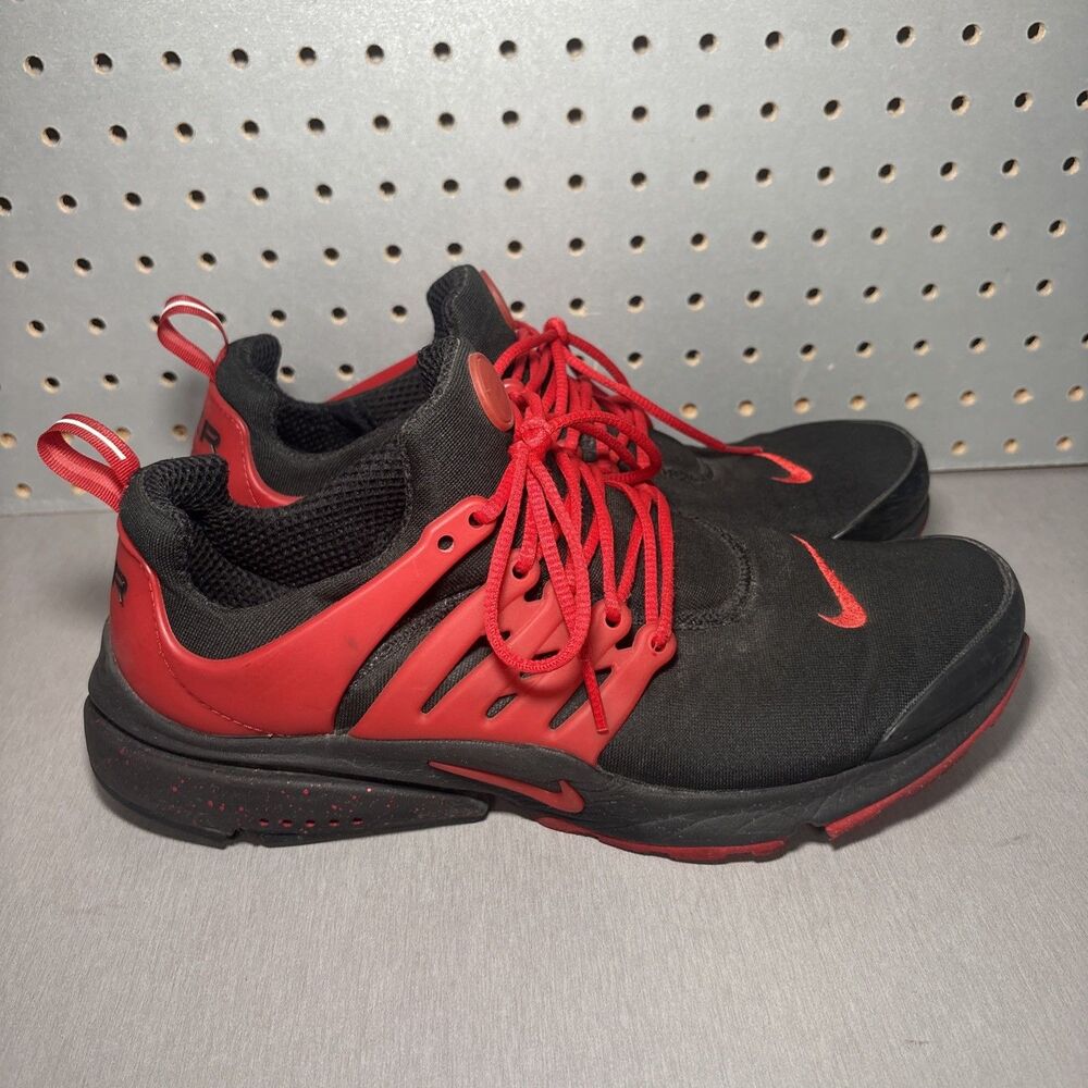 Nike Air Presto By You Mens Sz 9 Black Red Sneakers Running Shoes 846438-997
